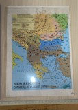 HARTA DIN PLASTIC TRANSPARENTA FOLOSITA LA PROIECTOR IN RSR ,EUROPA DE SUD EST DUPA CONGRESUL DE LA BERLIN 1878