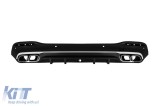 Difuzor tip GLE63 cu capete cromate pentru bara spate A Design potrivit pentru Mercedes GLE W167 dupa 2019 -oo--oo-, garnitura cromata Performance Aut