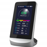 Monitor portabil masurare calitate aer cu 8 functii si control wifi, ecran 4.3 inch, detector CO2 dioxid de carbon, TVOC compusi volatili, HCHO formal