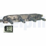 Bobina inductie Opel Astra F 05; Astra G 09; Combo; Corsa C 09; Vectra B 04; Vectra C; Zafira, motor 1.6, 1.4, 1.6, 1.6, montare, Delphi