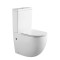 Set Vas WC Pe Pardoseala, Model LX-2903, Fara Rama, Rimless, Rezervor Apa, Iesire Orizontala P-Trap, Dimensiuni 630 x 385 x 815 mm, Alb, Ceramica, Cap