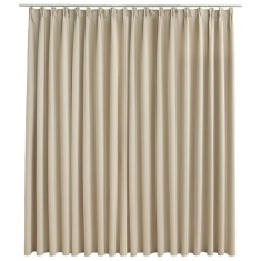 Draperie opaca cu carlige, bej, 290 x 245 cm foto