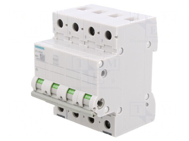 Separator-&icirc;ntrerupător 4 Poli pentru şină DIN 63A 400V