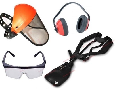 Set accesorii motocoasa (casca protectie, ochelari, ham, casca antifonica) foto