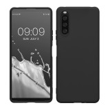 Husa kwmobile pentru Sony Xperia 10 IV, Silicon, Negru, 57800.47, Carcasa