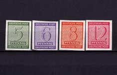✅ (S38) Germania 1945 -Emisiunile Aliatilor -Zona rusa - OPD Leipzig &quot; ,serie Mi. 116/119x nedantelat , MH