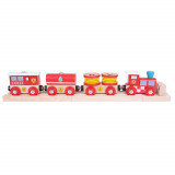 Trenuletul pompierilor PlayLearn Toys, BigJigs Toys