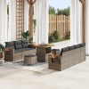 VidaXL Set de canapele pentru grădină 10 pcs Gri 80 x 80 x 71 cm 3363138