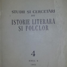 STUDII SI CERCETARI DE ISTORIE LITERARA SI FOLCLOR