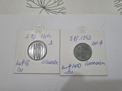 monede germania 2v. de 2pf si 5pf foto