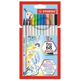 Cumpara ieftin Set 12 carioci colorate Brush Stabilo