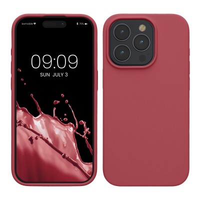 Husa Kwmobile pentru Apple iPhone 15 Pro, Roz inchis, Silicon, KWM000020CC025C foto