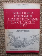 IOAN Serdean - metodica predarii limbii romane la clasele i-iv foto