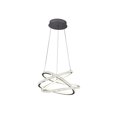 Pendul Style LED 140W 1m 3CCT cu telecomanda, crom, Erste foto