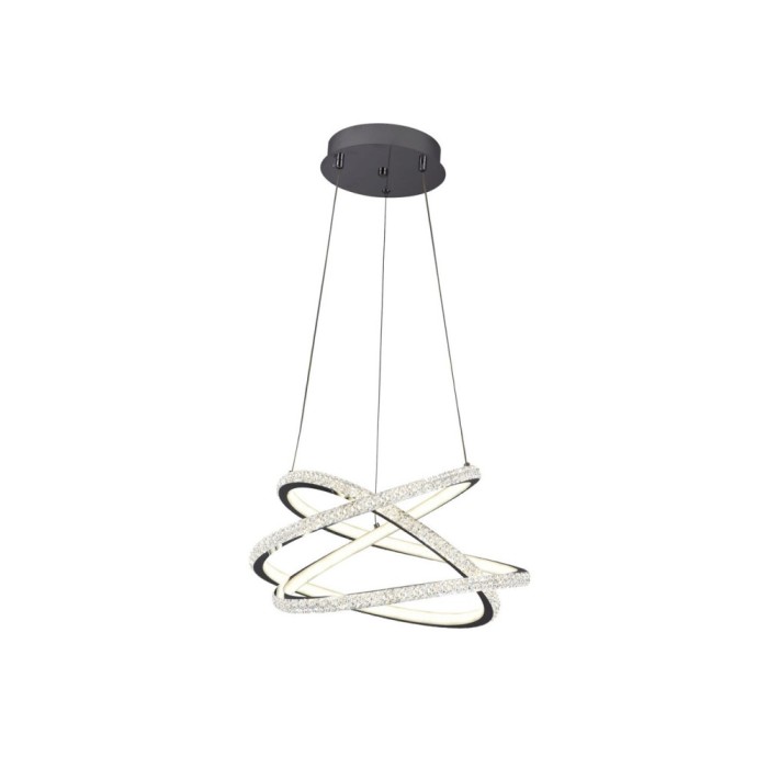 Pendul Style LED 140W 1m 3CCT cu telecomanda, crom, Erste