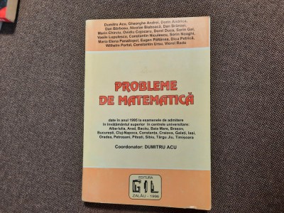 PROBLEME DE MATEMATICA DATE IN ANUL 1995 LA EXAMENELE DE ADMITERE RM1 foto
