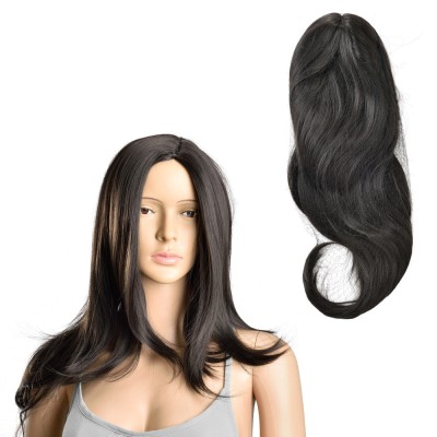 Peruca efect natural HTPR-6673, 61 cm, fire sintetice kanekalon, negru HausGarden Leisure foto
