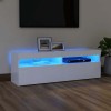 VidaXL Comodă TV cu lumini LED, alb, 120x35x40 cm