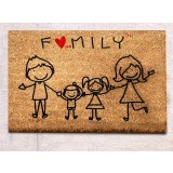 Covoras Intrare Family, 40x60 cm, din Fibre de Cocos