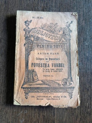 Anton Pann Culegere de Proverburi sau Povestea Vorbei Partea I-a foto