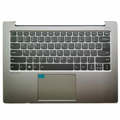 Carcasa superioara cu tastatura palmrest Laptop, Lenovo, IdeaPad 530s-14ARR, 530s-14IKB, cu iluminare, argintiu, layout US foto