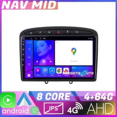 Navigatie Peugeot 308 Octa Core KIT 038 EDOTEC-LITE Android Ecran 720P Octa Core 4 64 Carplay CarStore Technology foto