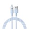 Baseus - Data Cable Display 2 (P10382700311-00) - USB to Lightning, Fast Charging, Digital Display, 2.4A, 1m - Galaxy Blue