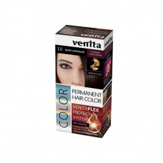 Vopsea de par permanenta, Venita Plex, 125 ml, Nr 3.0, Negru Ciocolatiu