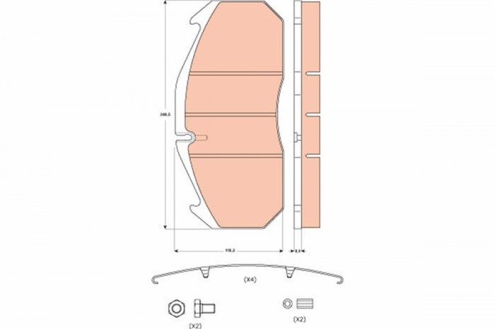 TRW GDB5065 set placute frana,frana disc