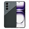 Husa Techsuit Carbonite FiberShell pentru Oppo Reno12, Neagra-Gri, Protectie, Anti-zgarieturi