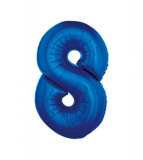 Balon folie sub forma de cifra, culoare albastra 92 cm-Tip Cifra 8