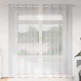 Perdele cu perdele 2 pcs Gri deschis 140 x 260 cm Poliester