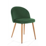 Scaun bucatarie/living, Akord, Maiden, catifea, otel, verde si natur, 54x54x76 cm, Akord Furniture Factory