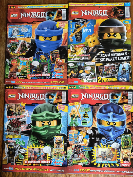 Lot 4 Reviste Ninjago cu poster la interior / R6P5F