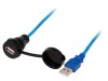 Cablu-adaptor USB A soclu-mufă USB 2.0 IP67 0,5m