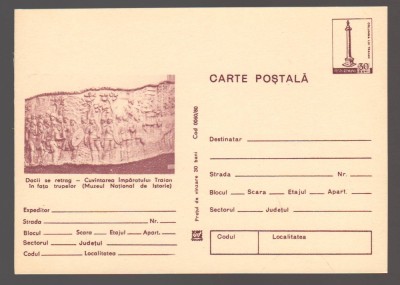 CPIB 24076 CARTE POSTALA - MUZEUL NATIONAL DE ISTORIE. CUVANTAREA IMPARATULUI TRAIAN IN FATA TRUPELOR, NECIRCULATA foto