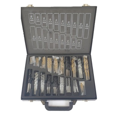 Trusa 160 burghie pt lemn fier beton silver foto