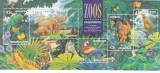 AUSTRALIA ZOOS,FAUNA,ELEFANT,MAIMUTA,PAPAGAL,LEU,1994 BLOC MNH.