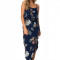 V691-44 Rochie midi eleganta cu print floral si volanas