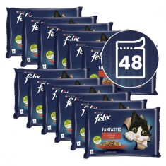 FELIX Fantastic plicule?e cu carne de vita ?i pui in gelatina 48 x 85 g foto