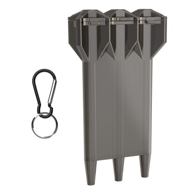 Cutie pentru sageti de darts, Kwmobile, Negru, Plastic, 55032.01 foto