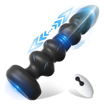 Vibrator Thrusting Thrill Beads Negru foto