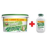 Vopsea lavabila interior, Danke - peretii respira, alba, 15 L + amorsa Danke 4 L