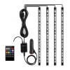Set 4 benzi LED auto, RGB, telecomanda, 18 LED/banda, Universal