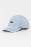 HUGO Blue șapcă de baseball din denim cu imprimeu 50522279