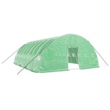 Cumpara ieftin Sera cu cadru din otel, verde, 48 m&sup2;, 8x6x2,85 m