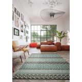 Covor Model Fiji 27201-754, Marime 80 x 150 cm, Albastru, Inaltime Fir 7 mm, Antialergic, Polipropilena, Living, Dormitor, Sufragerie, Birou