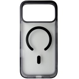 Husa spate 3mk Frosty MagCase, TPU gri transparent cu PC transparent si negru pentru Apple iPhone 17 Pro Max