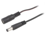 Cablu Alimentare DC 5,5x2,1mm 2x0,35mm2 Negru