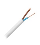 Cablu electric H05VV-F sectiune 2x1mm2 rotund dublu izolat alb pret, Oem